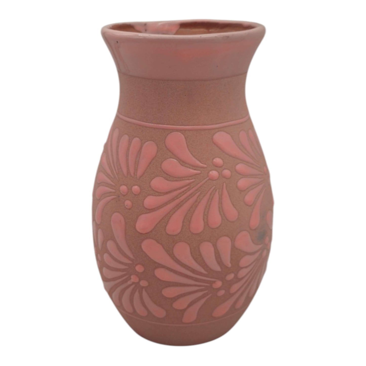 Pink Talavera Vase | Handmade Floral Pottery