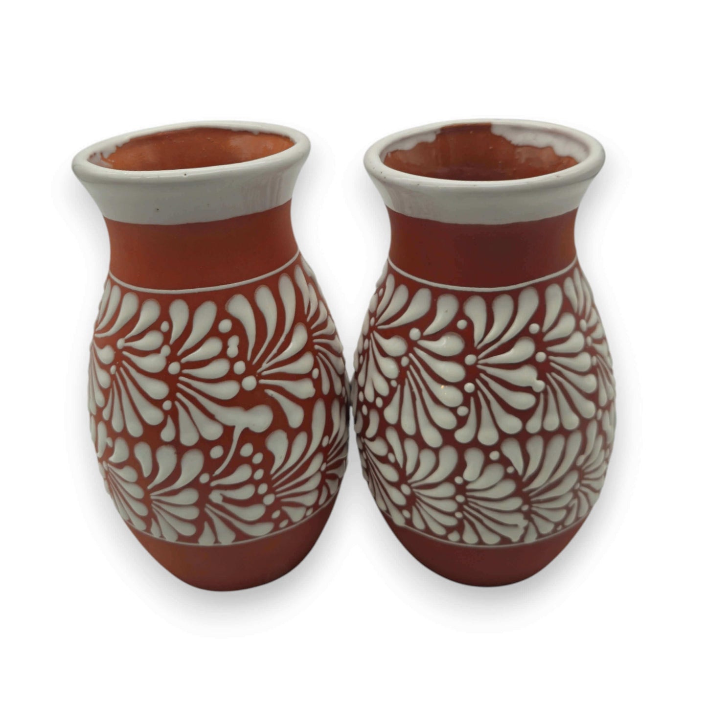 Terracotta Talavera Vase | Mexican Hand-Painted Pot