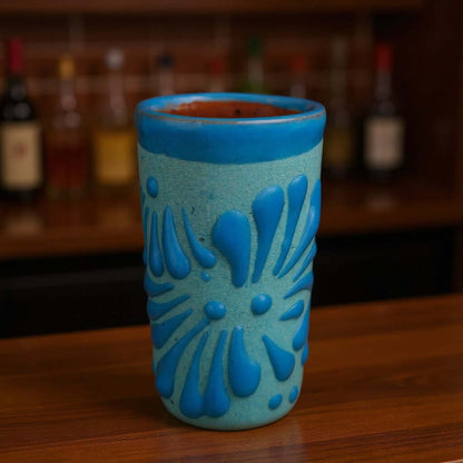 Blue Talavera Shot Glass | Hand-Painted Baby Shower Favor