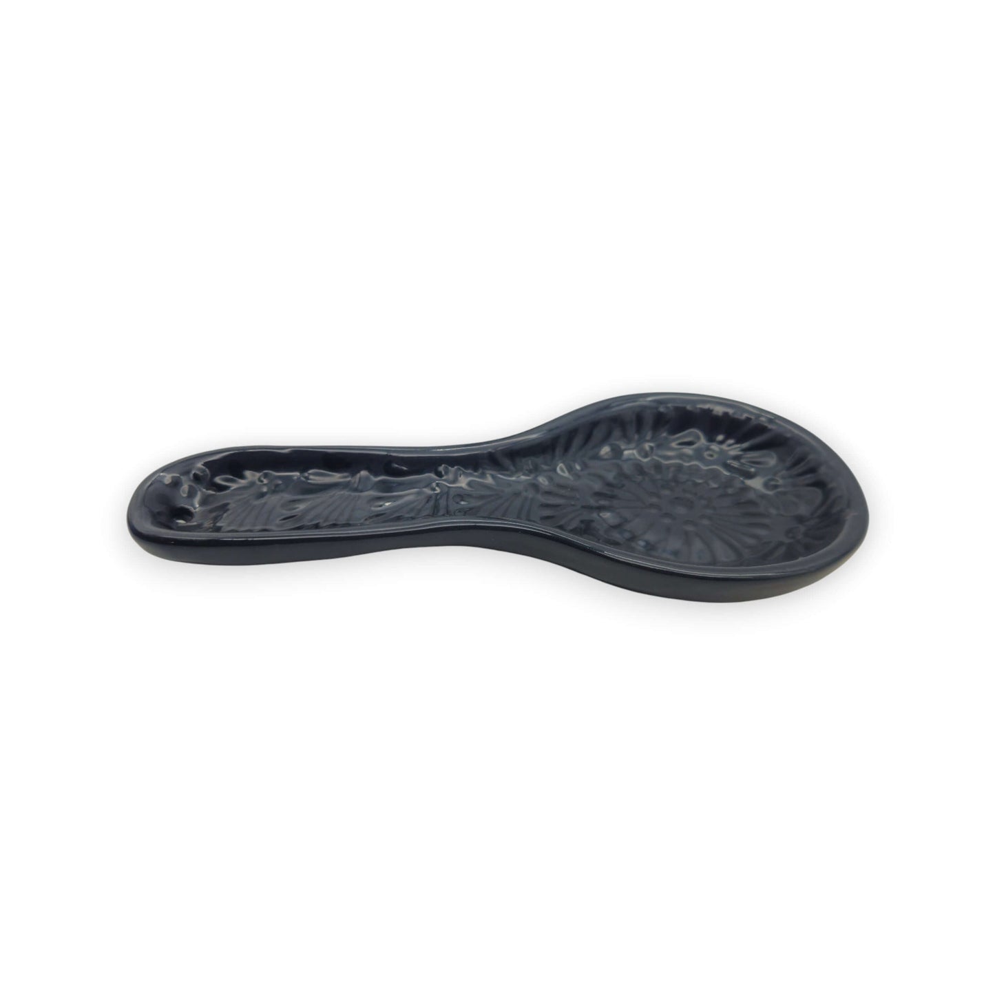 Black on Black Talavera Spoon Rest | Mexican Handmade