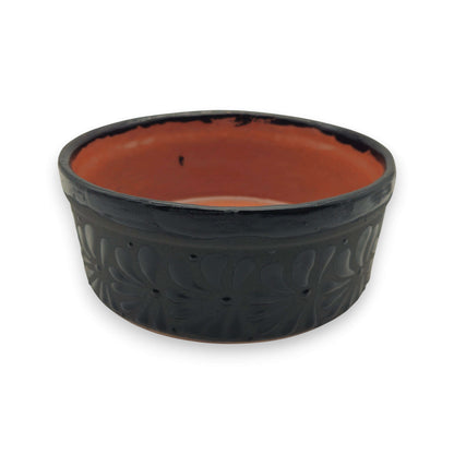 Black Talavera Tortilla Keeper | Handmade Ceramic Warmer