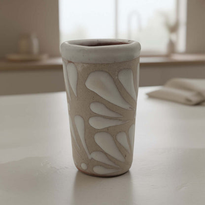 Cream Talavera Shot Glass | Handmade Mexican Ceramic