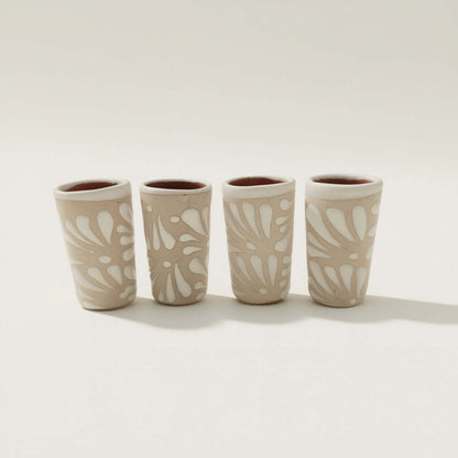 Cream Talavera Shot Glass | Handmade Mexican Ceramic