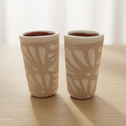 Cream Talavera Shot Glass | Handmade Mexican Ceramic