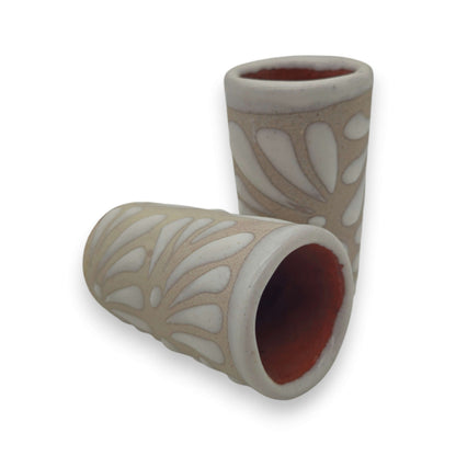 Cream Talavera Shot Glass | Handmade Mexican Ceramic