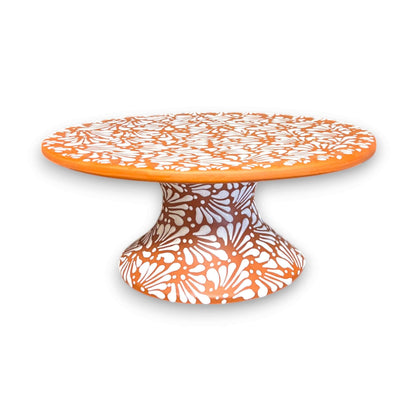 Talavera Cake Stand Set | Two-Piece Handmade Dessert Pedestal
