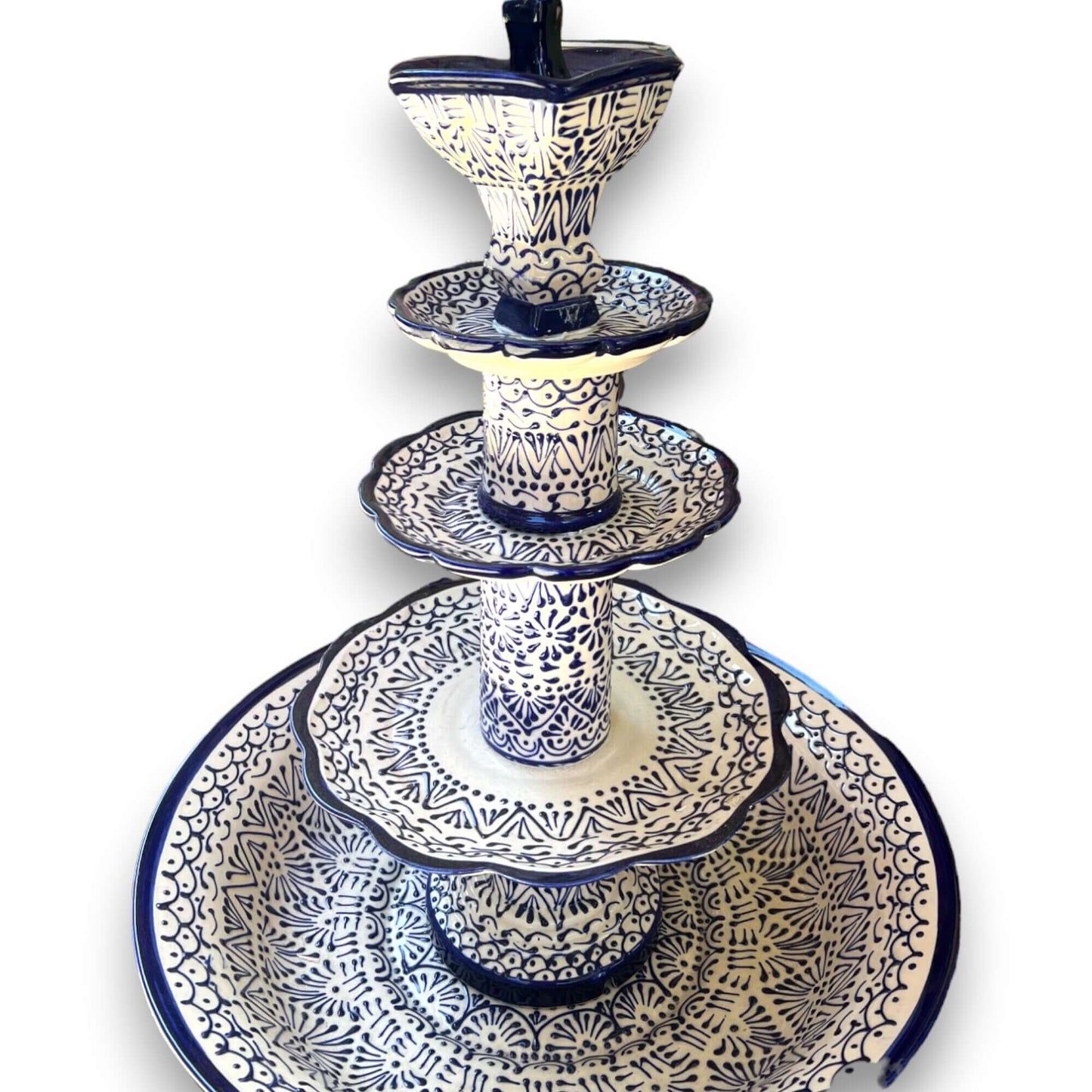 Handmade Talavera Fountain | Vibrant Mexican Artwork