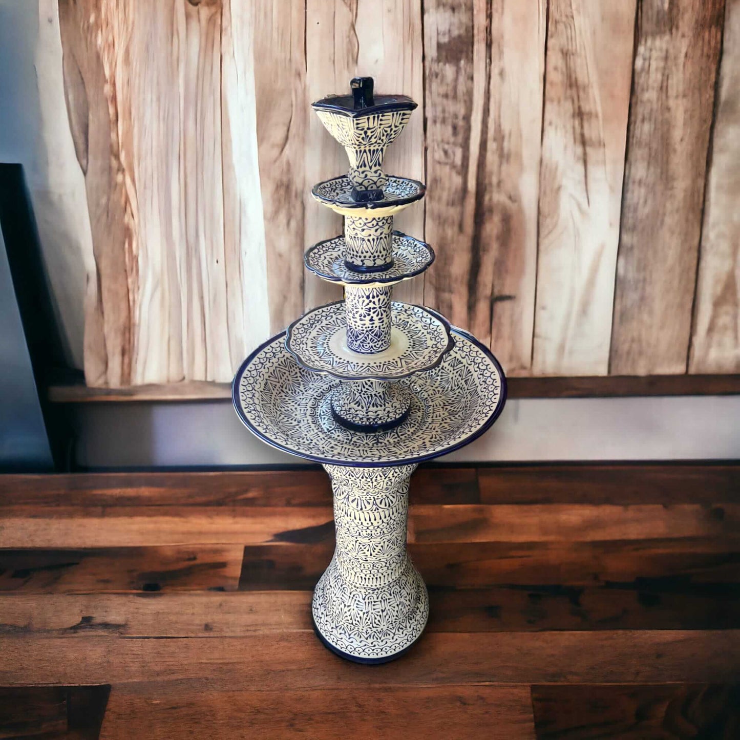 Handmade Talavera Fountain | Vibrant Mexican Artwork