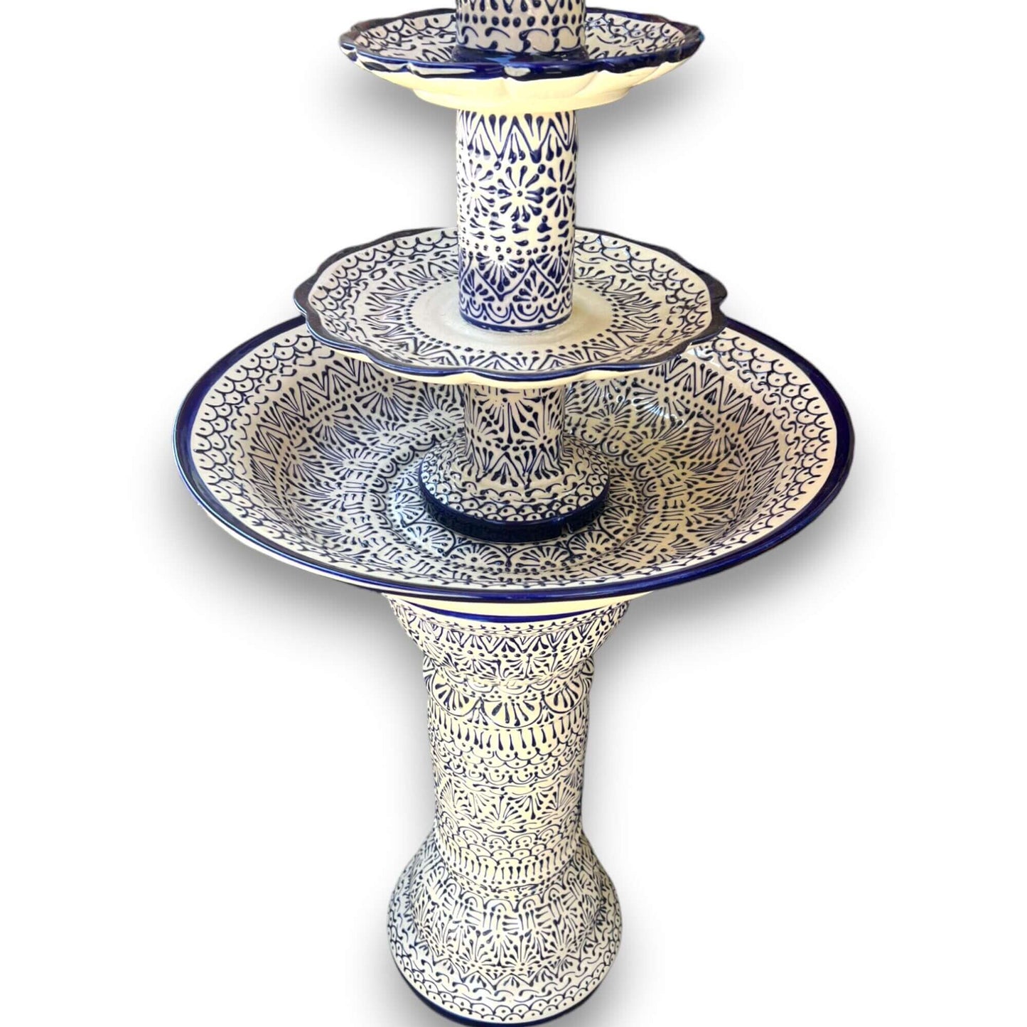 Handmade Talavera Fountain | Vibrant Mexican Artwork