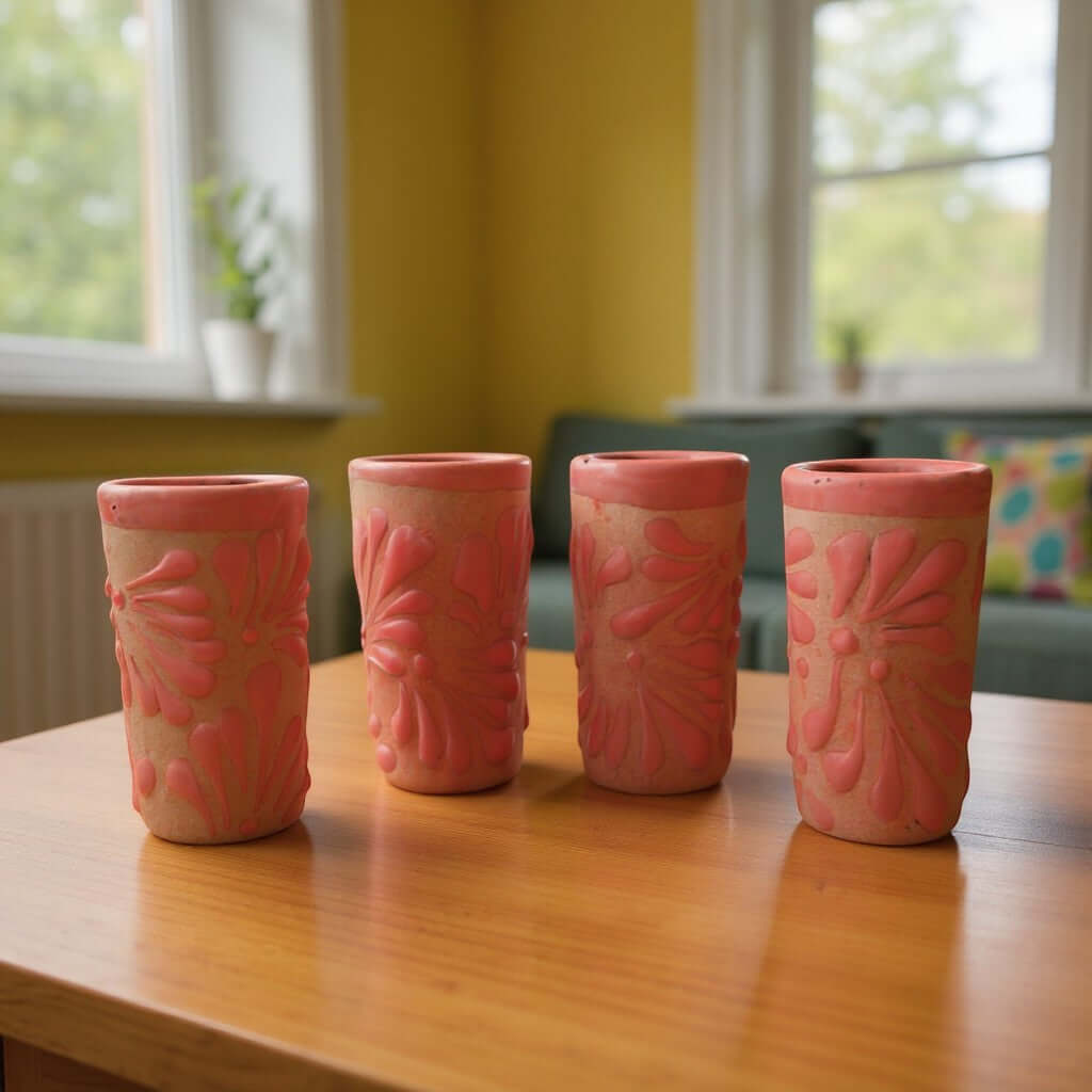 Pink Talavera Shot Glass | Handmade Ceramic Favor