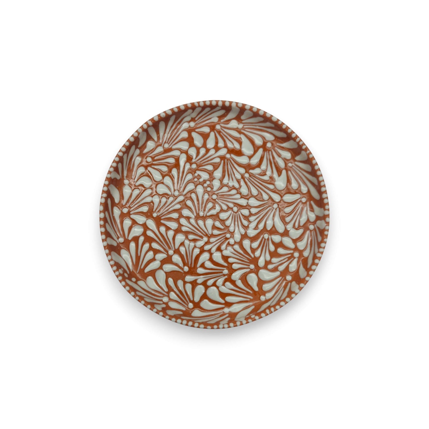 Handmade Talavera Dinnerware Set | Brown & White 4-Piece