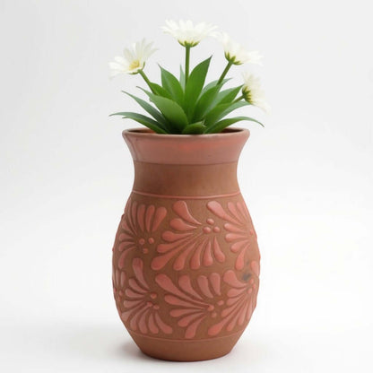 Pink Talavera Vase | Handmade Floral Pottery