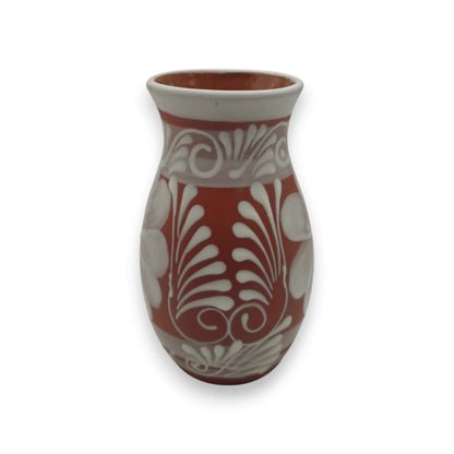 Terracotta Talavera Vase | Mexican Hand-Painted Pot